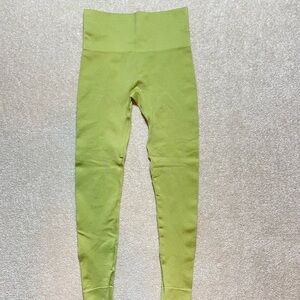 High-Waist Kids Leggings in Lime Green